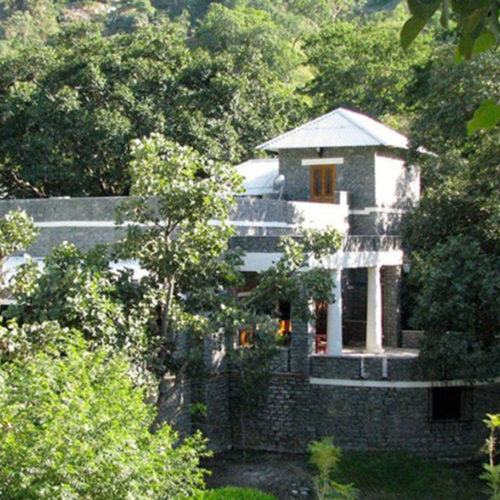 Mountbatten Lodge and surrounding trees