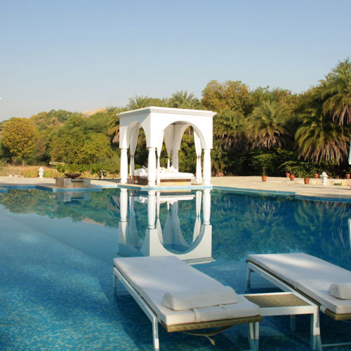 Poolside at Shahpura Bagh